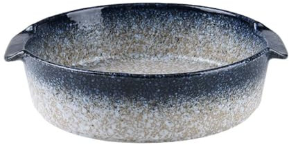 LYVQZPWLR El horno de cerámica, Fuente de lasaña redonda con asas, fuente de horno de cerámica con asas, for cazuelas, tapas, pasteles y horno(A)