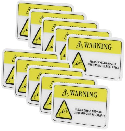Veemoon Autocollants de Sécurité en Pvc pour Équipements et Machines, Haute Visibilité Lot de 10 Design Auto-adhésif, pour Entrepôt et Chantier