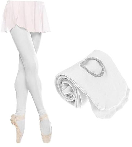 COLLBATH Weiße Ballettstrumpfhose Für Damen Tanzstrumpfhosen Mit Hohem Reiß Und Kratzfest Leicht Zu Waschen Und Trocknen Fußbandbindung Für Ballett Und Tanzunterricht