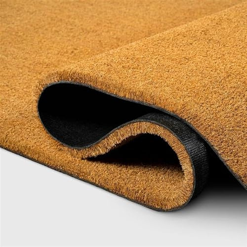 SG Traders Paillasson en fibre de coco naturelle robuste et durable à découper pour l'entrée, résistant aux intempéries et dos antidérapant pour plus de stabilité (40 cm x 60 cm)