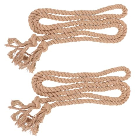 MOKKHNB Cintura in Corda di Iuta Intrecciata 2 Pezzi Regolabile e Comoda in Cotone e Lino Marrone per Abiti Stile Gotico Unico