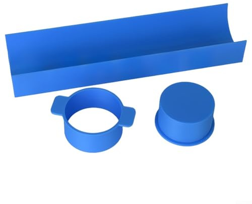 Gdfnmogo Stampi rotondi per cake pop, con vassoio da 22,9 cm, per cottura a casa, dessert nuziali, tagliapasta per torte da 3,5 cm di diametro, pasta per biscotti e dessert (blu)