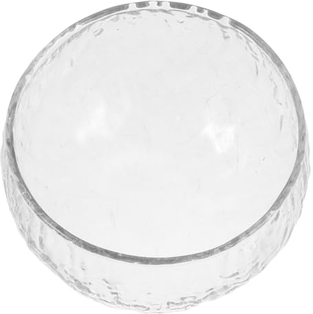 Ciieeo Transparent Hammered Glass Matcha Bowl Microwave Safe Japanese Tea Ceremony Accessory Small Round Mixing Bowl for Salad Dessert and Snack Serving with Enhanced Grip and Heat