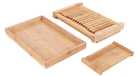 RASTKY Rallador de Pan de bambú, Herramienta Doméstica Europea para Guía de Rebanadas, Máquina Cortadora de Pan de bambú Impermeable para Casero, Molde de Corte Duradero para Cocina