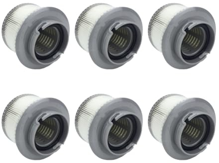 Uikdjgu 6 Pièces MSPA FD2089 Filtre de Remplacement de Piscine Gonflable, Cartouche de Filtre de Piscine Gonflable Adaptée, Accessoires de Piscine Hors Sol