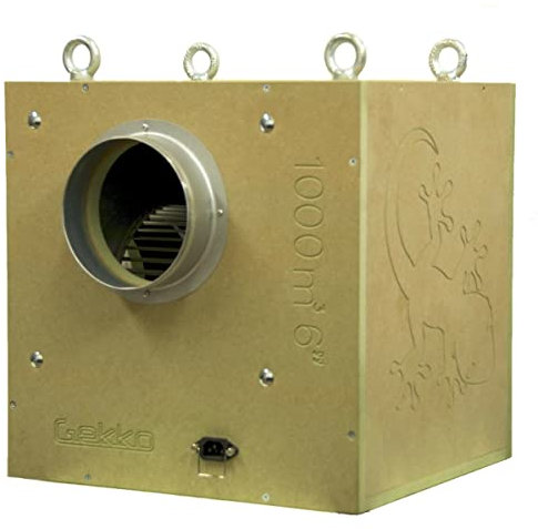Gekko 6 8 10 12 Hydroponic Grow Inline Wood Box Fan 1000 1500 2500 3250 4250m3 (6 150mm - 1000m3)