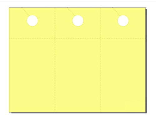 Door Hanger with Removable Coupon Card, Print-Ready, 3-2/3 x 8-1/2, 3-UP on 8-1/2 x 11 Sunburst Yellow 65-lb Astrobrights Cover, Perfed for Separation, with 1 Hole - 250 Sheets (750 Hangers)