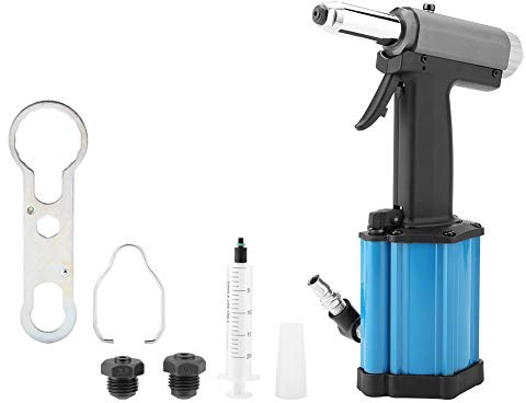 Air Rivet Gun, Industrial Air Pneumatic Blind Rivet Gun Riveter Kit Set 2.4mm(3/32in)-4.8mm(3/16in) Air Inlet: 1/4 Air Pressure: 0.6mPa