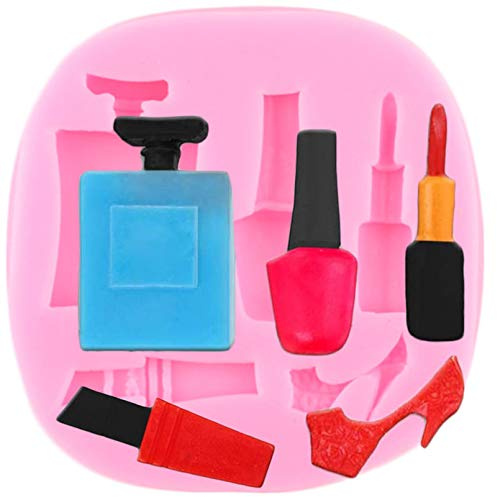 Makeup Tools Lipstick Silicone Mold Nail Polish Perfume Bottle Lips Cake Decorating Tools Diamond Candy Chocolate Moulds