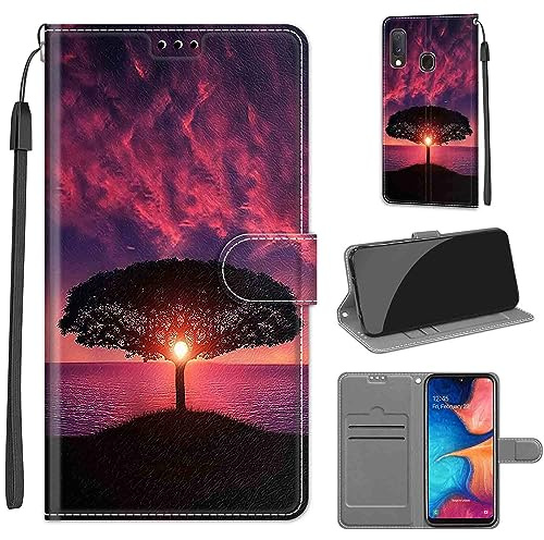 Handyhülle für Samsung Galaxy A20e / Galaxy A10E Hülle, mit [Standfunktion] [Kartenfach] Premium Kunstleder Stoßfeste Handytasche kompatibel Samsung Galaxy A20e / Galaxy A10E