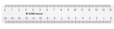 Lineal 15cm Kunststoff transparent 1 Stück - Durchsichtiges Lineal für Büro Schule Haushalt