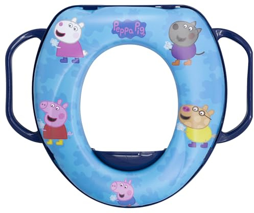 Stor Tataway Kindertoilette mit Griffen — WC-Verkleinerer mit Peppa-Pig-Grafik — rutschfester Komfortsitz, leicht zu reinigen