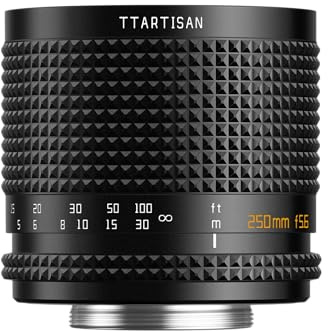 TTArtisan 250 mm F5.6 Reflex (Doughnut Bokeh) Metallgehäuse, kompatibel mit M42-Halterung, Schwarz