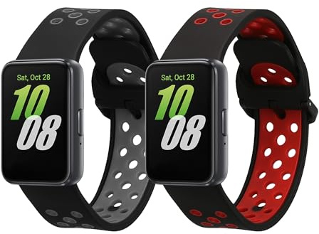 kwmobile 2x Straps for Samsung Galaxy Fit 3 Watch Strap - Silicone Replacement Watch Strap Set - Replacement Bands Dark Blue/Dusty Pink