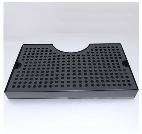 NJDQFA Metal Drip Tray for Kegerator,Beer Drip Trays with Removable Drain Plate,Drip Tray Stainless Steel without Drain,30cm