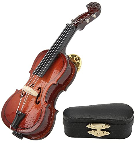Miniatur Klarinetten Brosche, Vergoldete Klarinetten Brosche mit Etui, Mini Musikinstrument Modische Revers Brosche Heimdekoration (#1)