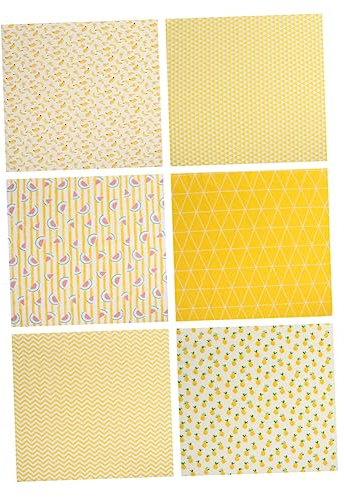 PLAFOPE Baumwoll-quiltstoff 6-teilig Patchwork-Set Obst-Designs Familienprojekte