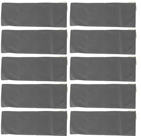 Gsycle 10 Sacchi di Sabbia per Alluvioni, Barriere Antiallagamento Professionali Vuote a Prova di Pioggia Assorbitore d'Acqua per Garage Porta di Casa con Cordoncino (Grigio)
