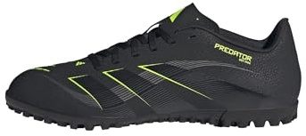 adidas Unisex Predator Club Turf Football Boots, core Black/Carbon/Lucid Lemon, 43 1/3 EU
