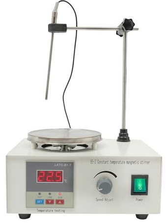 ACROSSPART Digitaler Magnetrührer Magnetic Stirrer mit Funktion zur Zeiteinstellung Magnetischer Temperaturanzeige Rührer Magnetrührer mit Heizplatte und Geschwindigkeitsanpassung