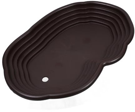 HYTROVE SchildkröTen Badebecken GroßE Reptilienbadewanne FüR SchildkröTen Einsiedlerkrebs-Wasserbecken Schlangen-Wasserschale Bartagamen-Badefrosch-Wasserschale