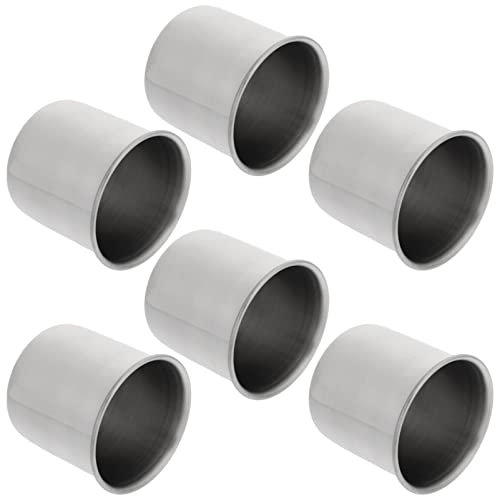 Ciieeo 1 Juego Taza De Medicina De Acero Inoxidable Vasos Reutilizables Jarra Medidora Measuring Cup Taza De Medicina De Metal Vaso Medidor Sin Escala Acero Inoxidable 304 Silver 6 Piezas