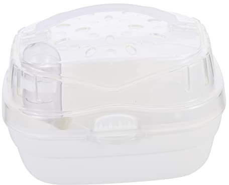 Garneck Tragbare Plastikbox Für Hamster Und Kleine Haustiere Atmungsaktives Design Mit Drehbarer Tür Leicht Kompakt Und Bruchsicher Als Transportkäfig Für Zwerghamster Meerschweinchen Und
