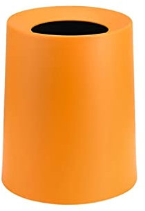 NexaGeniX Poubelle Poubelle de 8l, Maison, Salon, Chambre à Coucher, Salle de Bains, Bureau, Cuisine, Grande Corbeille à Papier Simple Poubelle d’intérieur(Orange)