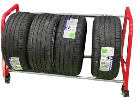 Espositore per Pneumatici, Supporto per Pneumatici in Metallo, Supporto per Pneumatici da Garage, Supporto per Ruota di scorta, Facile da riporre ed esporre, Supporto Multi-Pneumatico con RU