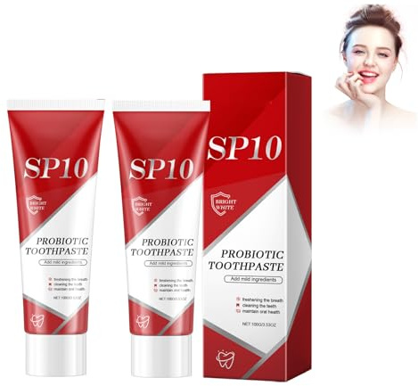 2 Piezas Pasta Dental Probiotica SP-10 - Blanqueamiento Natural, Aliento Fresco, Toothpaste, Fortalece el Esmalte Dental, Fórmula Suave para Dientes Sensibles, Cuidado Diario para Toda la Familia#02