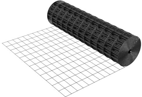 VEVOR Valla Metálica, 91 cm x 7,62 m, Alambre de Acero Galvanizado 1,52 mm Diámetro para Gallinas, Conejos, Recubierta de Vinilo para Recintos de Animales, Alambre para Jaulas, Vallas de Jardín