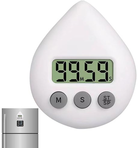 Klassenzimmer-Timer – Timer mit Saugnapf, wasserdichter Saugnapf-Timer mit LCD-Display, leicht ablesbarer Timer | Timer für Klassenzimmer, Dusche, Arbeitszimmer, Küche, Kochen, Büro, Arbeit, Zuhause