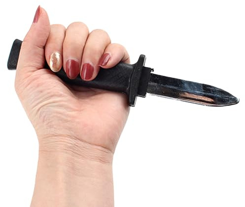 Protoence Cuchillo Falso | Cortador Falso Retráctil | de Broma de Puñal para Disfraz - para el Día de los Inocentes Fiestas Eventos Celebraciones Entretenimiento Adultos Amigos Estudiantes