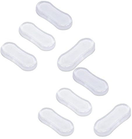Set di 8 paracolpi trasparenti per sedile WC, in silicone forte adesivo, cuscinetti in gomma per WC, per casa, hotel e ospedali, tamponi adesivi per coperchio del WC