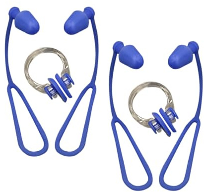 JOINPAYA Tappi Nasali Impermeabili per Nuoto con Cordino Set da 2 Unità in Silicone Morbido per Ragazzi e Adulti, Protezione Nasale in Acqua Piscina