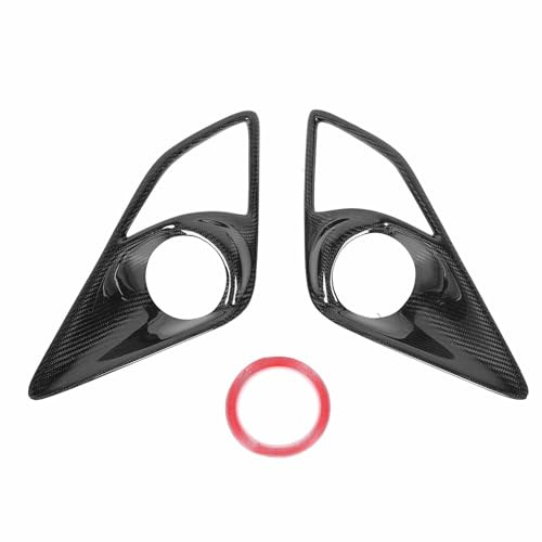 Pair of Carbon Fiber Front Bumper Fog Light Cover for GT86 2013 2016 Fog Lamp Bezel Grille High Strength Easy Paste Installation