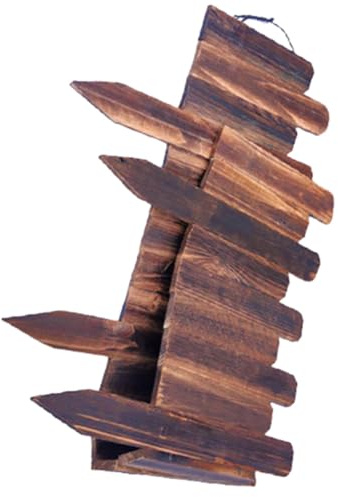 Clôture Décorative en Bois Café pour Jardin et Pelouse | Bordure Flexible, pour Pierres et Arbustes, Décoration Soignée du Gazon, Ambiance Naturelle