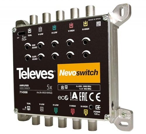 TELEVES Amplificador Satelital 15Db (Sat) 12Db (Terr) Ms510Vgq