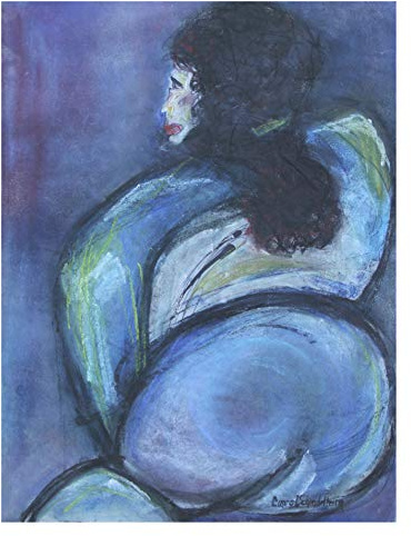 Blue- Original Chalk Pastel Painting18 x 24