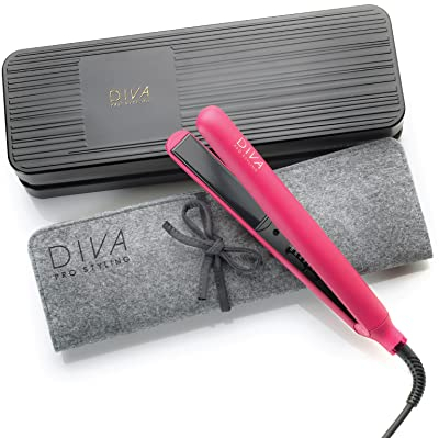 Diva Pro Styling Digital Glätteisen - Keramik-Platten - Automatische Abschaltung - 3m langes Kabel, magenta