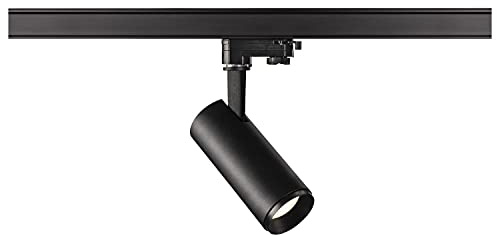 SLV 3 Phasen System Leuchte NUMINOS® PHASE S/LED 3-Phasen-Strahler, Spot, Decken-Strahler, Decken-Leuchte, Schienensystem, Innen-Beleuchtung / 4000K 10.42W 1100lm schwarz dimmbar 36Grad