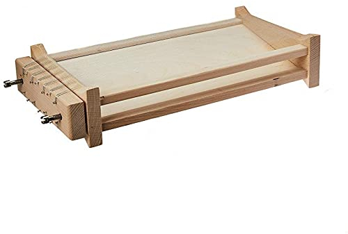 Antech - Chitarra per pasta fresca, chitarra Abruzzese per pasta, spaghetti, fettuccine,tonnarelli, tagliapasta inox doppio lato, artigianale in legno
