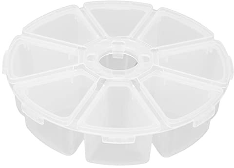 Boîtes de Tri pour Petites Pièces, Boîte en Plastique Transparent, Boucles D'oreilles en Perles. Boîtes de Rangement, Bijoux en Plastique. Boîte D'assortiment Ajustable avec 8 Compartiments