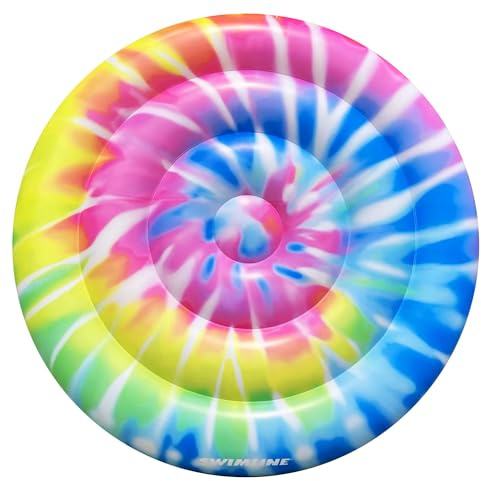 SWIMLINE Original Tie Dye (Spiral) Pool Float – Durable Vinyl Lounger for Adults & Teens – Fun Pool Float for Lake, Beach, or Backyard – Easy to Inflate and Store