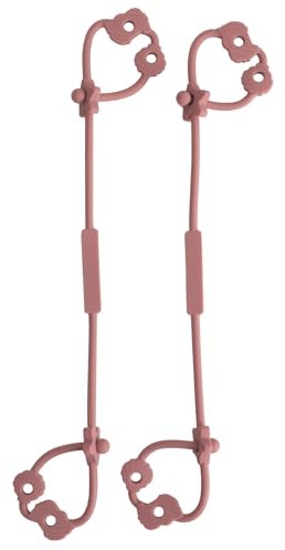 Cup Catcher, Spielzeug Sicherheitsgurte Trinkbecher Halteriemen für Kinderwagen Hochstuhl Autositz, aus Lebensmittelqualität Silikon, 100% BPA-frei, 2er-Pack (Power Rose x 2)