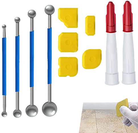 shangjia Strumento per la rimozione della Malta | Strumento Raschietto in Silicone,Raschietto angolare per Colla per Vetro Raschietto per boiacca Raschietto Finitura per Mastice per Giunti