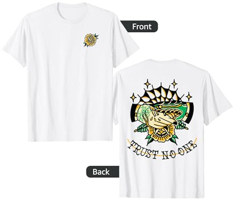 Trust No One Vintage Snake Traditional Tattoo Flash Graphic T-Shirt