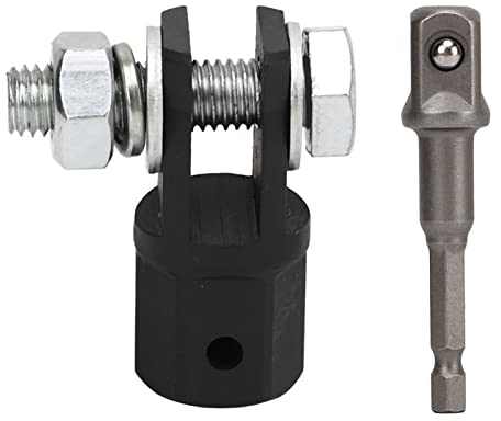 Scherenwagenheber-Sockel-Adapter, 1/2 Zoll Auto-Scherenwagenheber-Adapter, Scherenwagenheber-Sockelbohrer-Adapter für Ring- oder Doppelloch-Scherenwagenheber