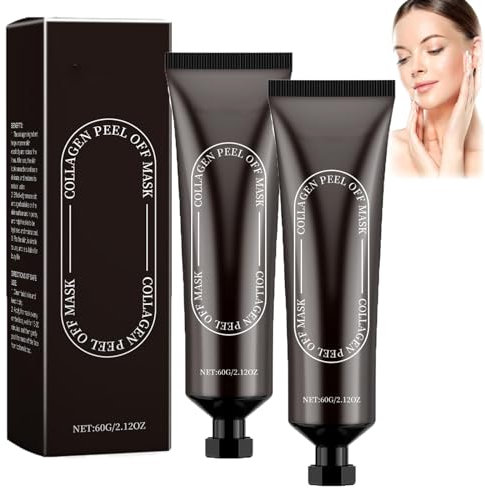 2 Pcs SS Collagen Reverse Volume Peel off Face Mask Pack, Bio-Collagen Real Deep Mask, Hydrolyzed Collagen Peel off Mask, Deep Collagen Anti Wrinkle Lifting Mask