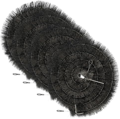 Top Home Solution ® 4 x 4 Meters Gutter Brush – 100mm Polypropylene Gutter Leaf Guard, Easy to Install Gutter Cleaning Gadget for Block Debris, Moss and Leaves (4 Pcs = 16 Meters)